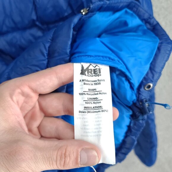 Rei Co Op Jacket Womens Large Down Puffer Blue Full Zip Winter - Picture 7 of 10